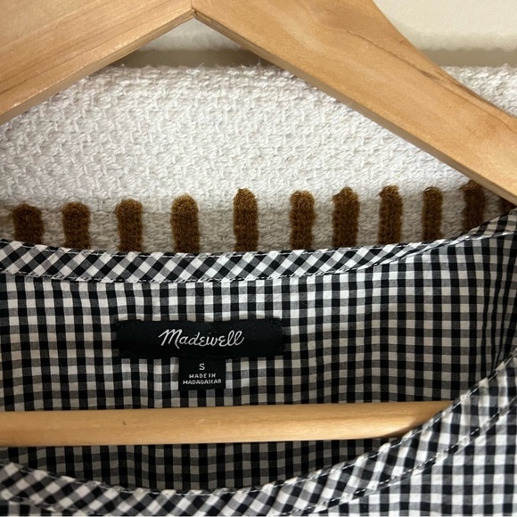 Madewell Gingham Checked Tie-Back Crew Neck Sleeveless Cotton Dress size small - Picture 6 of 9